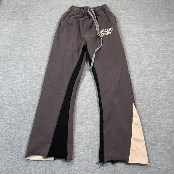 Gallery Dept Pants - Gallery Dept Sweatpants Women Small Grey Logan Panelled Flared Cotton